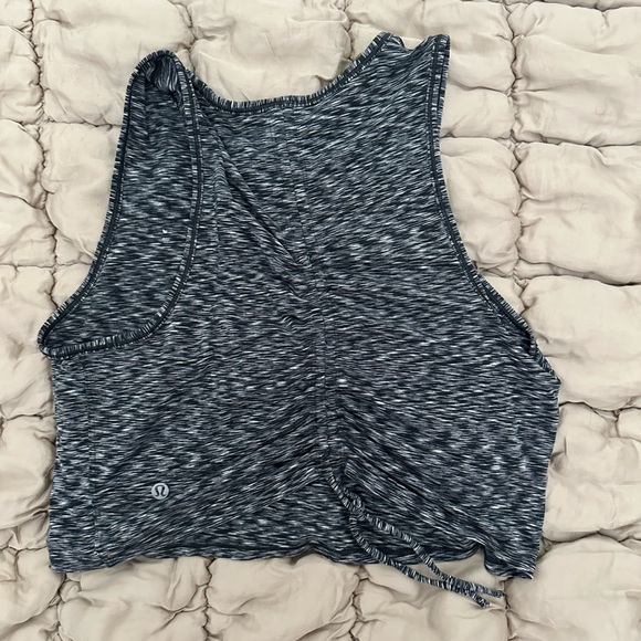Lululemon Drawstring Back Cropped Tank - Picture 2 of 4